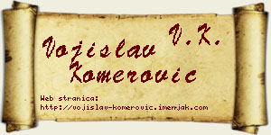 Vojislav Komerović vizit kartica